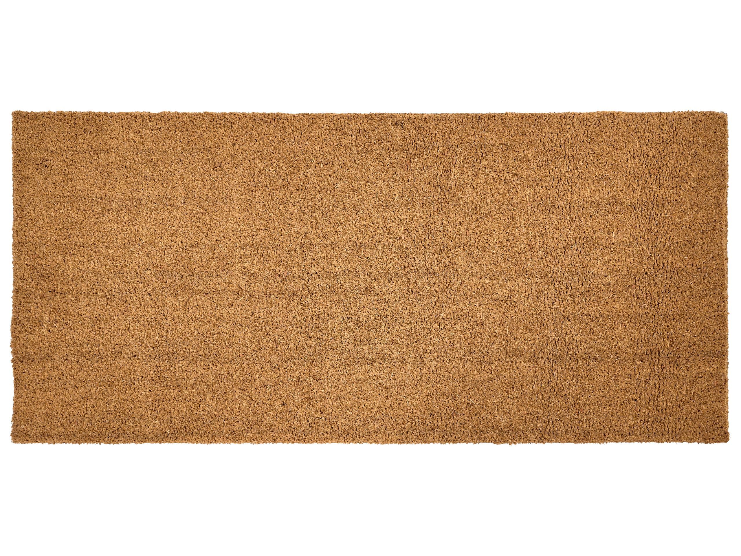 Beliani Paillasson de Bienvenue en Fibre de Coco 55 x 120 cm Dessous en PVC Antidérapant Naturel Lanao
