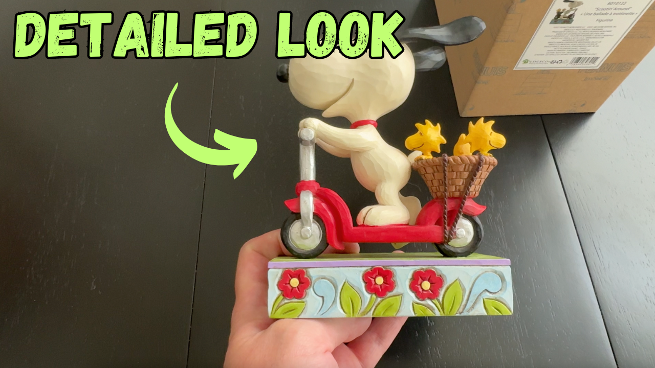 Watch Peanuts Snoopy and Woodstock Scootin Around Jim Shore on