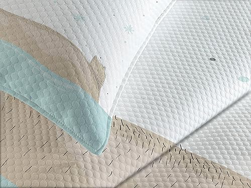 Miniatura 3 de Ambesonne Juego de colcha vintage, puerta de madera rústica del granero antiguo en casa de campo, aldea rural envejecida, imagen de vida rural