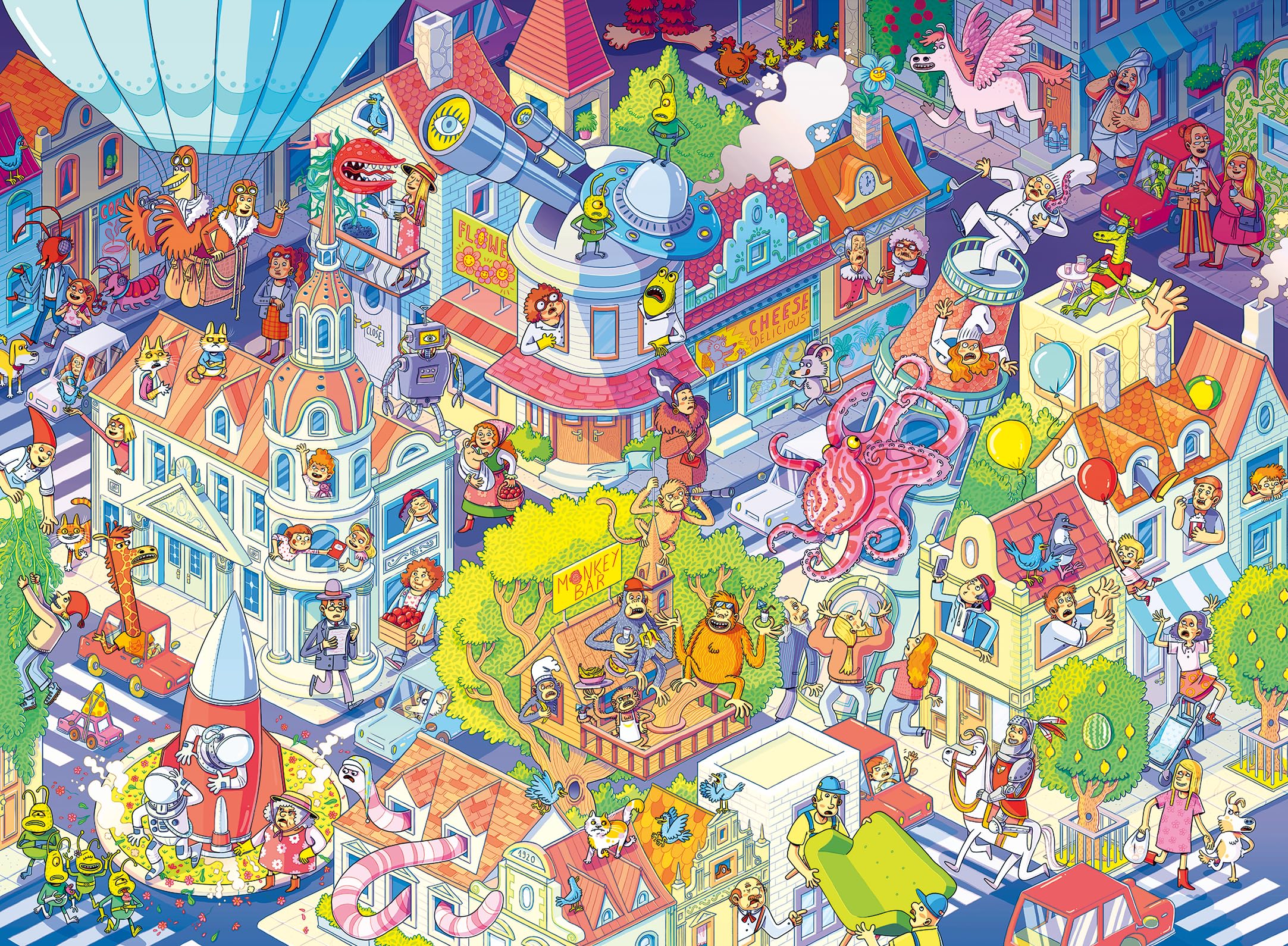 Ravensburger A Day in Chaosville 100 Piece XXL Jigsaw Puzzle for Kids Age 6+ – Colourful Cartoon City Scene Children’s Puzzle with Extra Large Pieces