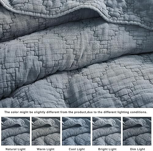 Miniatura 5 de Juego de edredón beige tamaño Queen con funda de almohada, colcha ligera de microfibra ultrasuave marfil para todas las estaciones, 3 piezas, 90 x