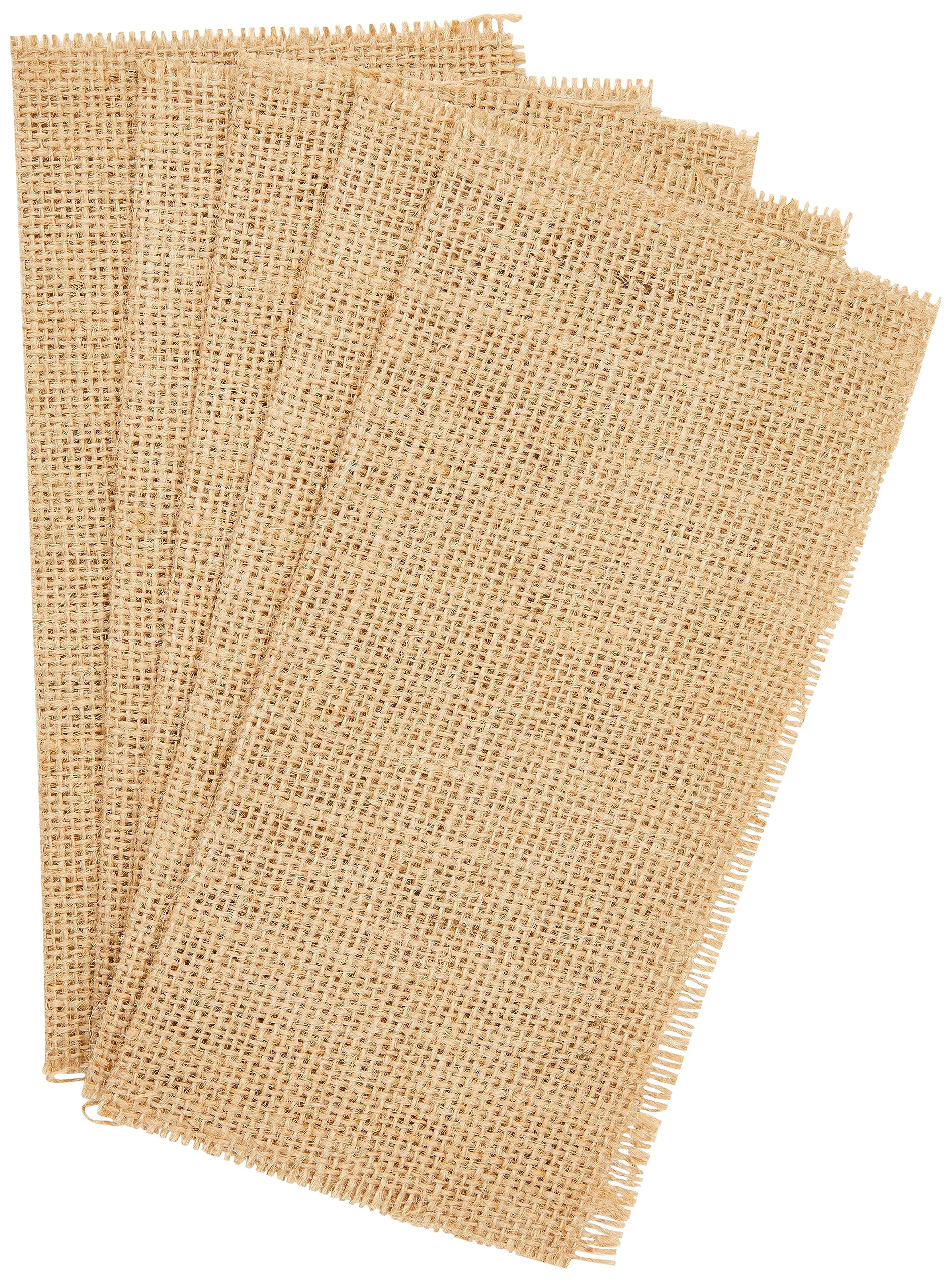 Docrafts 8 x 8-Inch Hessian Squares Bare Basics (Pack of 5)