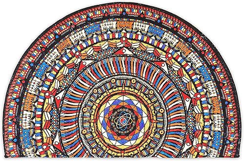 Alfombra de baño de medio círculo con estampado de ladrillo, bohemio, semicircular, antideslizante, alfombra de microfibra para puerta de baño,