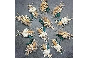 Mini Dried Flower Bouquet Set (Pack of 12) | White Fern
