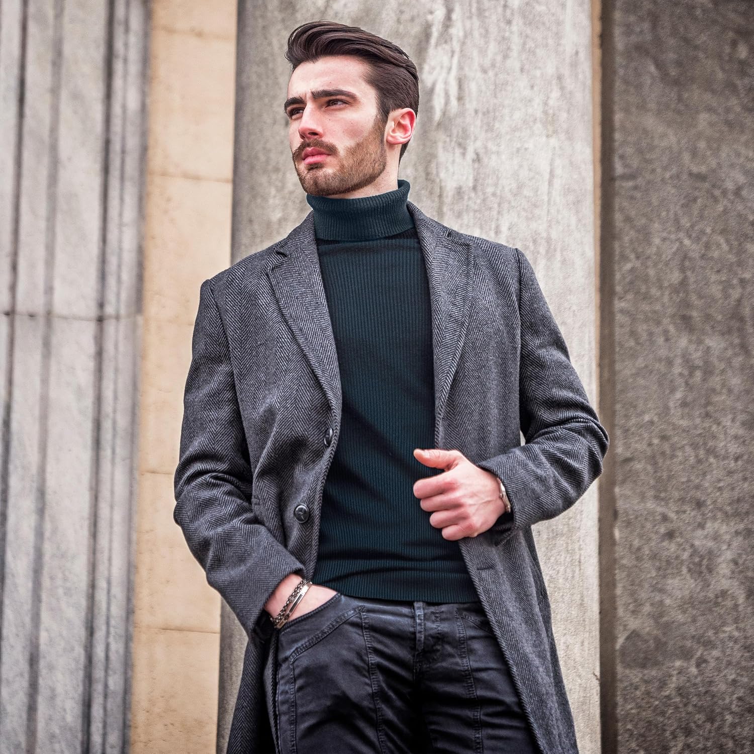 NY Threads Men's Ribbed Turtleneck Slim Fit Pullover Casual Long Sleeves Basic Top - Image 8