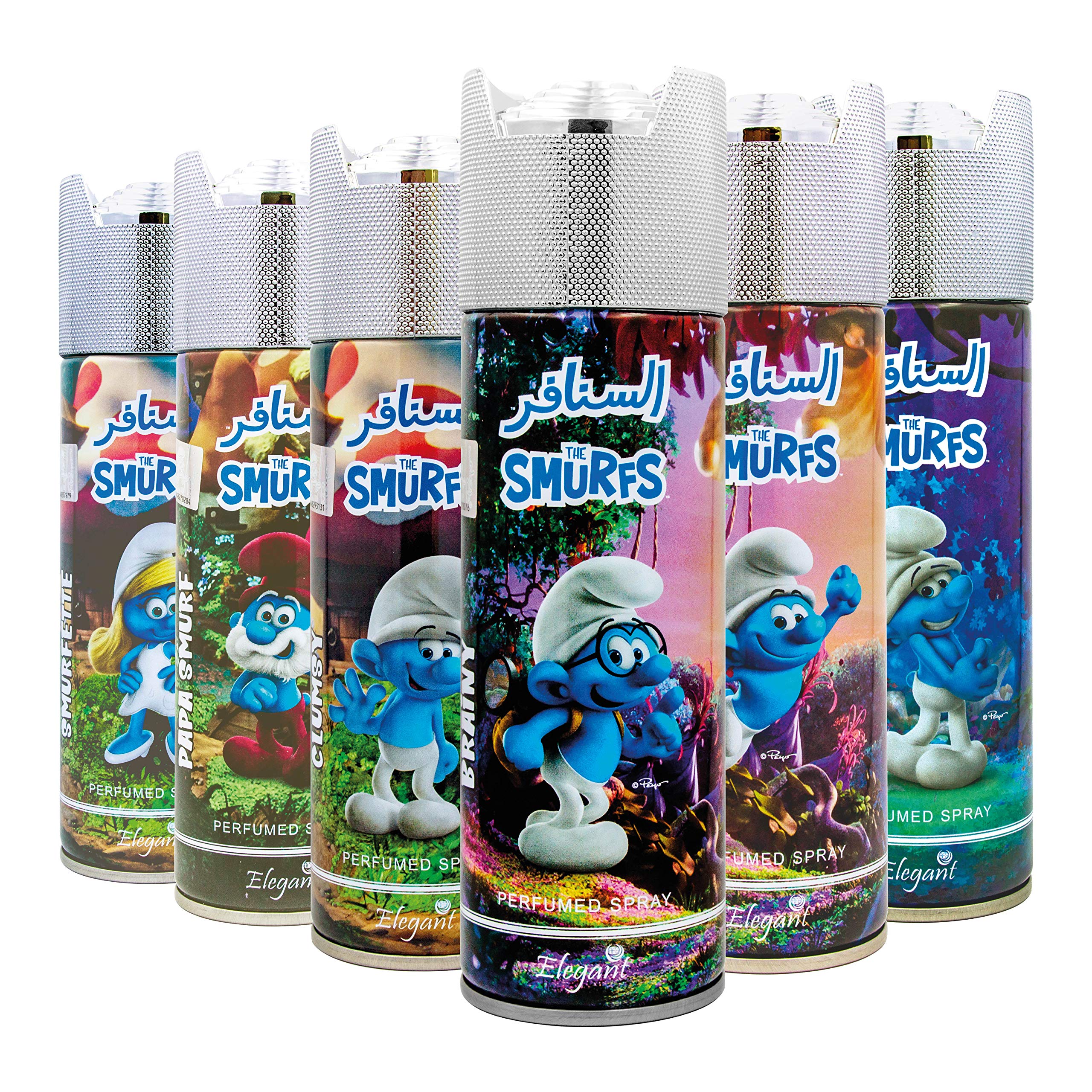 Elegant x The Smurfs Body Spray – 200ML – Pack of 6 Smurfs - Full Collection