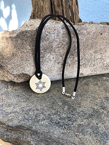 Miniatura 7 de Star of David Ceramic Pendant (Blue)
