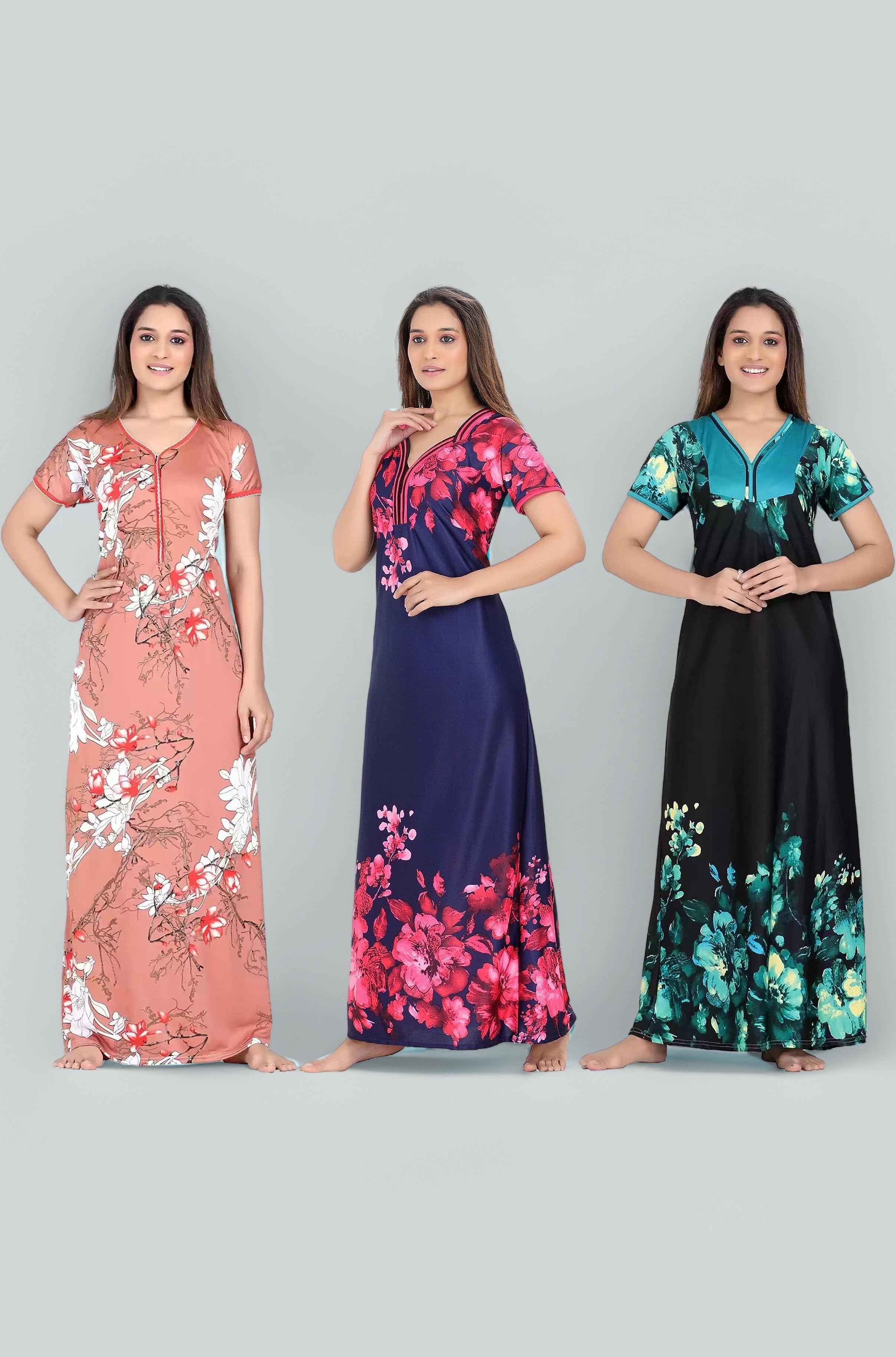 Nighty for Womens/Girls (Combo of 3 PCS)