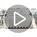 MarCielo 3-Piece 100% Cotton Oversized Bedspread Lightweight Quilt Coverlet Embroidery Farmhouse Bedding Set (TK White, Oversized King (118"x106"))