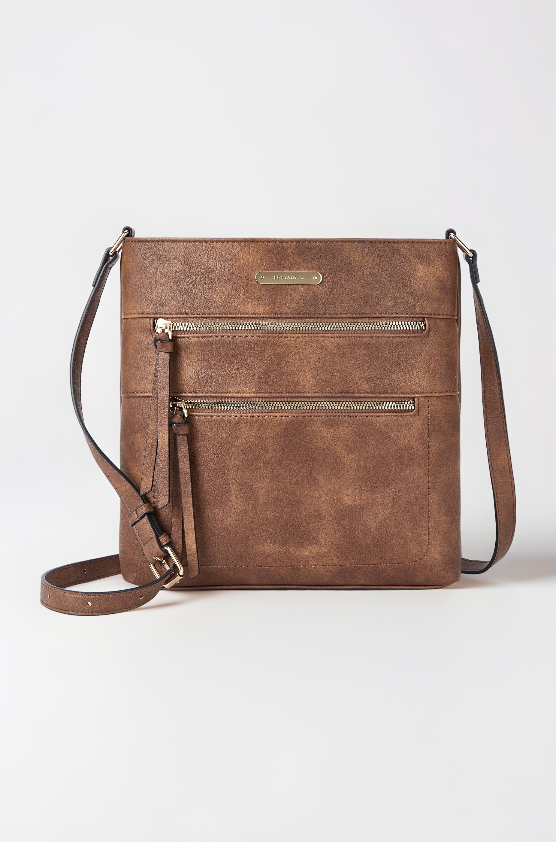 BOSTANTEN Crossbody Bags Purses for Women Trendy Soft Leather Shoulder Handbags with Adjustable Strap Zipper Pocket