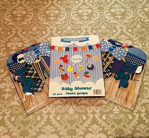 Miniatura 4 de Accesorios para cabina de fotos para baby shower, 29 piezas unidas al palo, no requiere bricolaje para niños, decoración de baby shower, cabina de