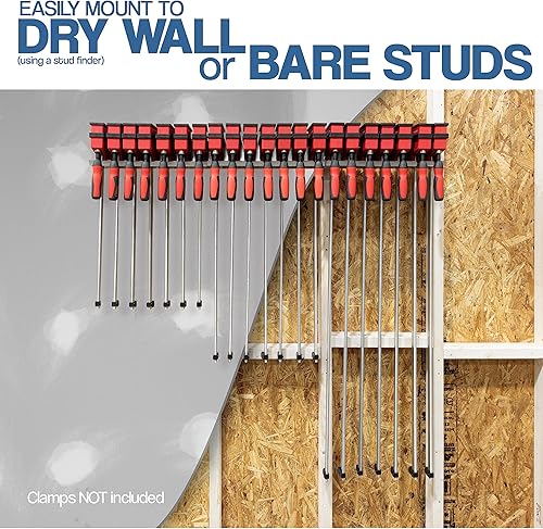 Miniatura 6 de Fulton Woodworking Tools Abrazadera modular con abrazadera de barraparalela  Fácil y rápido de alinear  Pre-perforado 16 pulgadas en el centro