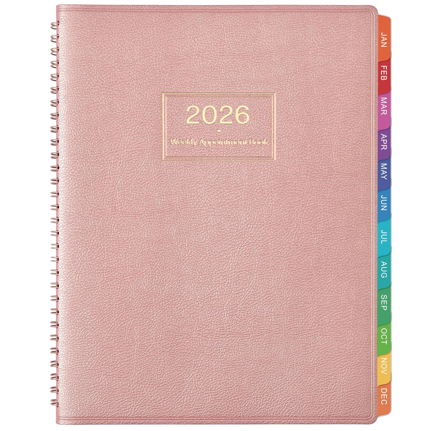 2026 Appointment Book Planner Cover Black Soft Leather Design