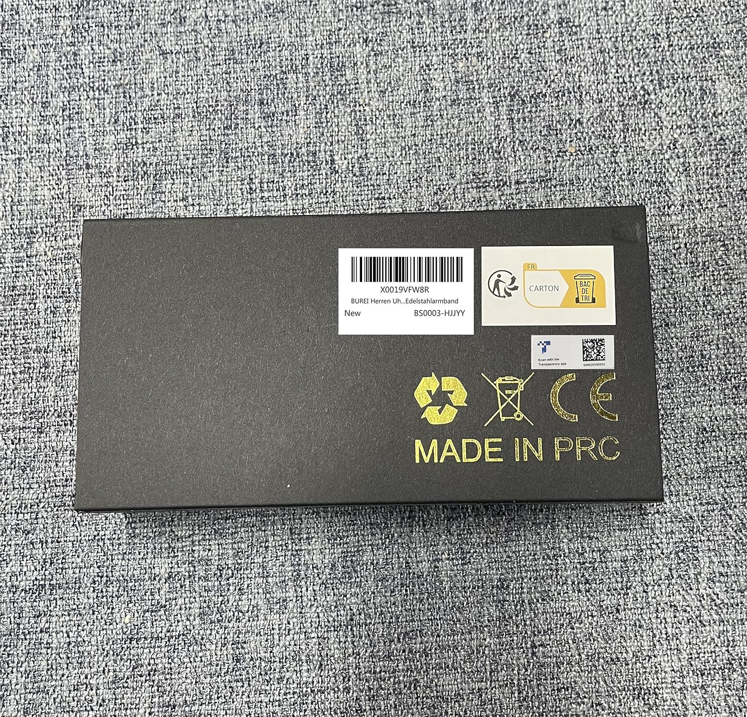 BUREI Orologio da polso automatico da uomo Lente in zaffiro sintetico antigraffio con quadrante dorato e cinturino in acciaio inossidabile bicolore BUREI Orologio da polso automatico da uomo Lente in zaffiro sintetico antigraffio con quadrante dorato e cinturino in acciaio inossidabile bicolore