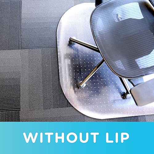 Miniatura 6 de Evolve Alfombra transparente para silla de oficina de 39 x 52 pulgadas con borde para alfombra de pelo bajo, fabricado en los Estados Unidos por