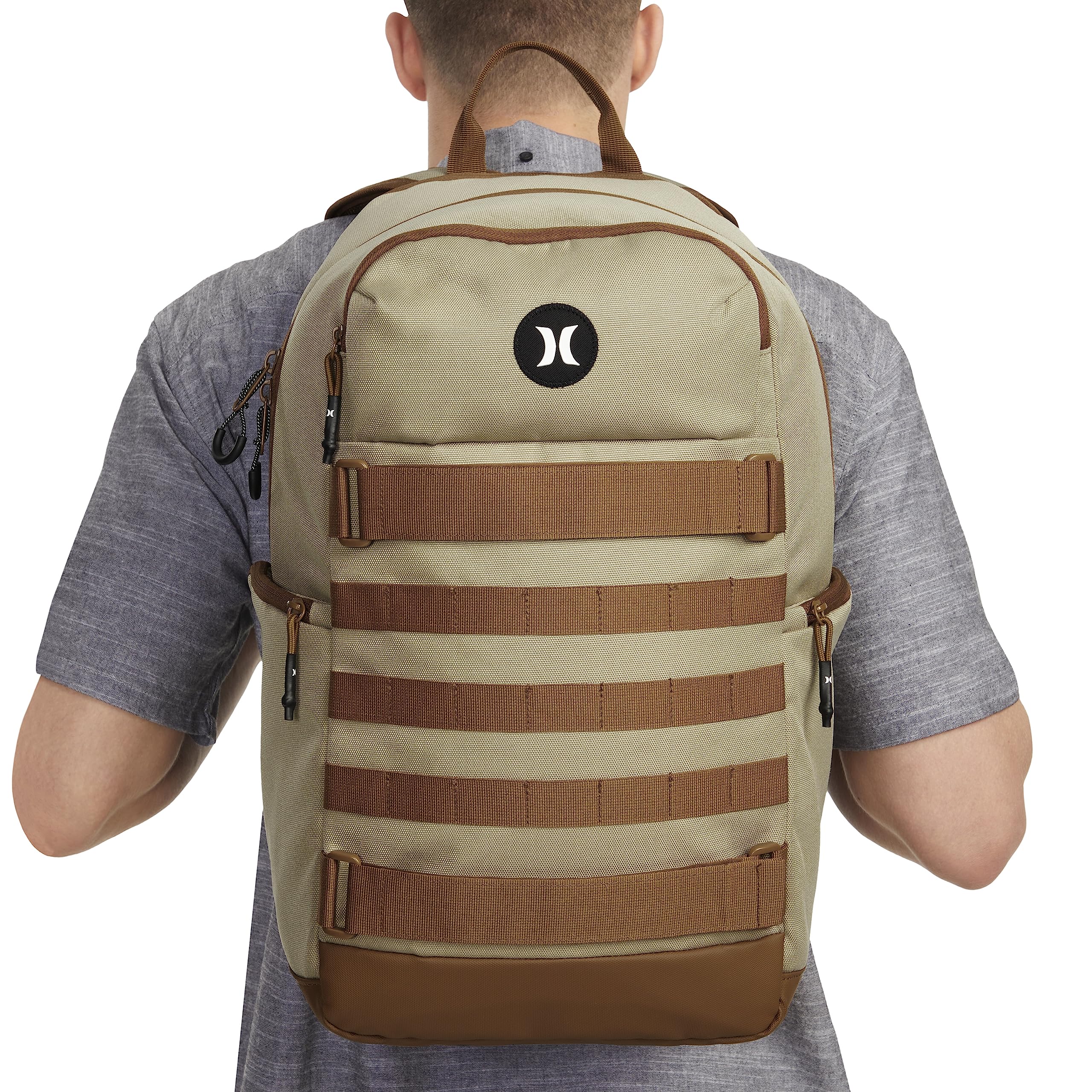 Hurley One and Only Skateboard Backpack Sac à Dos, Kaki, Taille Unique Homme