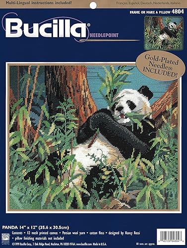 Bucilla - Panda - Kit de almohada o foto de punto de aguja 4804
