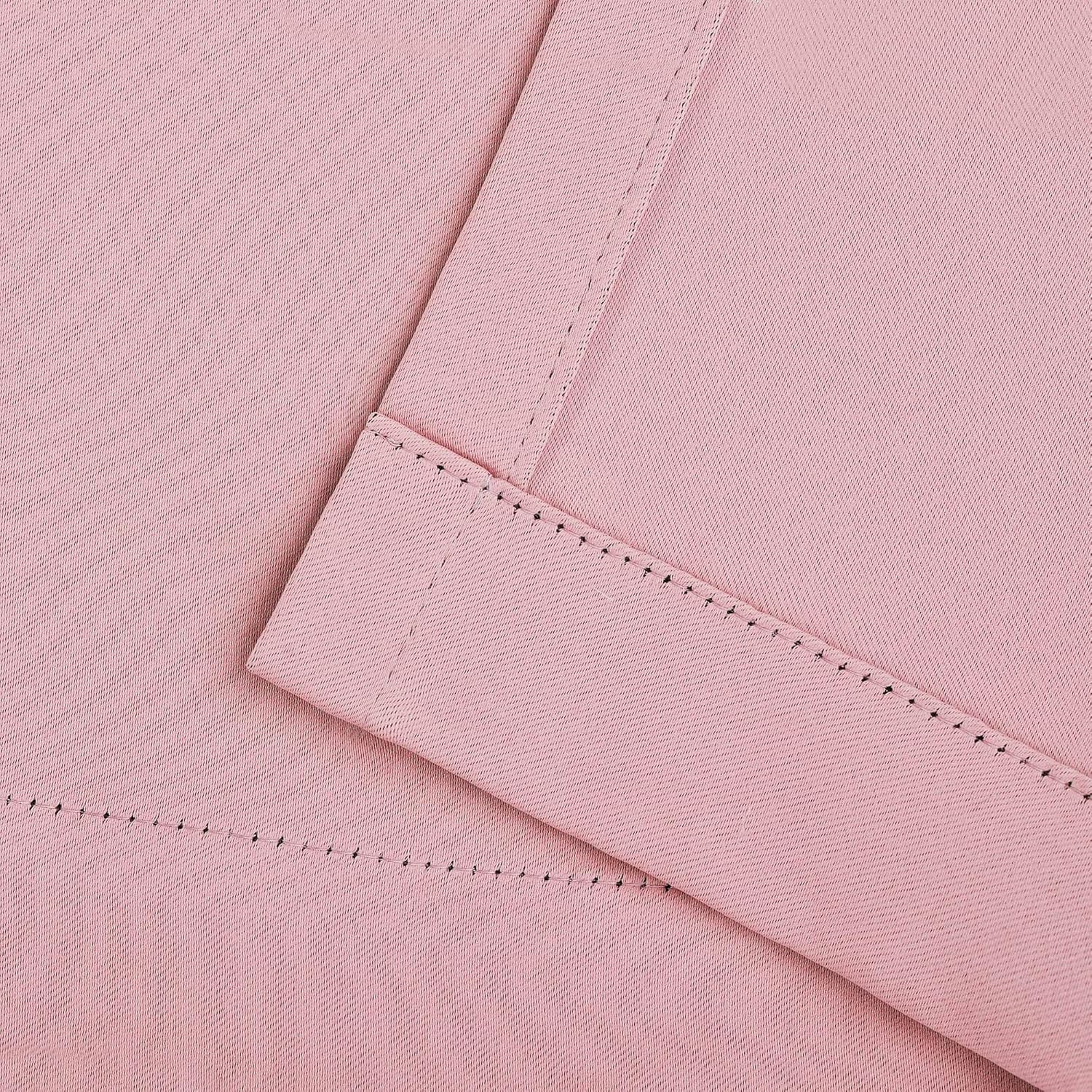 Classic Blackout Curtains, Rod Pocket, Room Darkening, Bedroom, Drapes, Living Room Window Accents, Sun Blocking, Thermal, 2 Pack, Solid Blackout Curtains, Set of 2, 36" x 63", Mauve Chalk