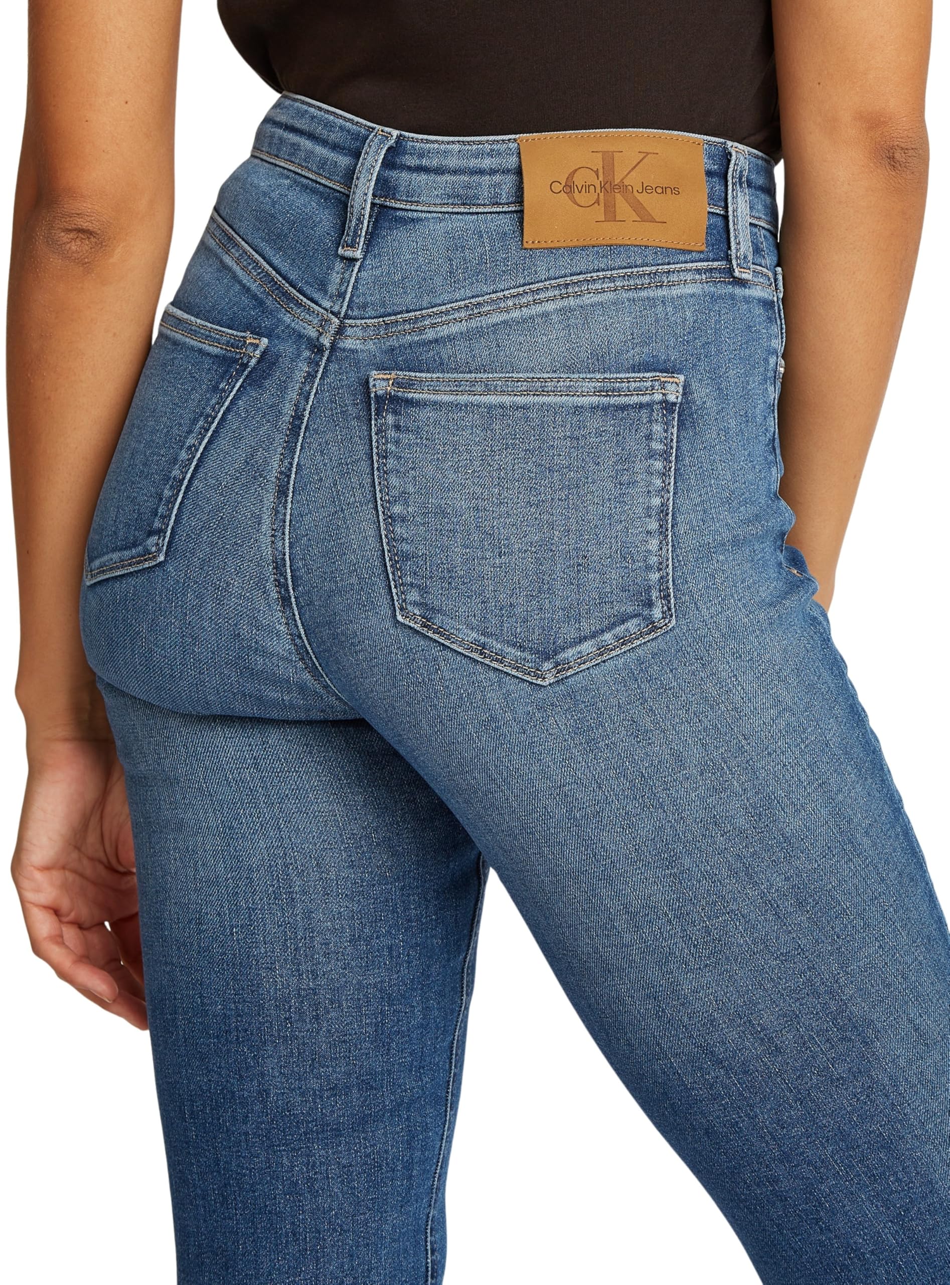 Calvin Klein Wysoki Stan Skinny J20j224492 - Wąskie Kobiety