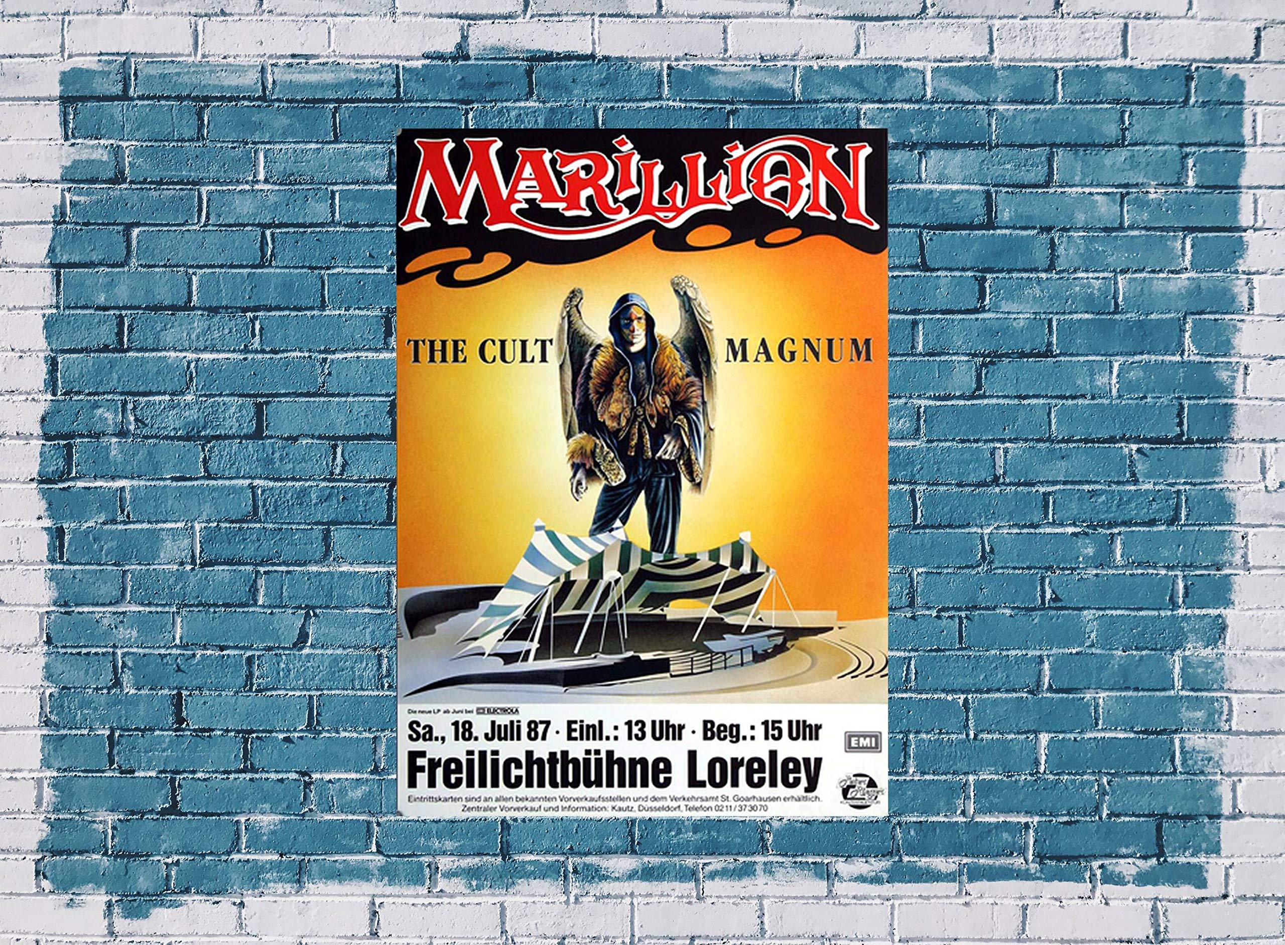 Marillion - The Cult Magnum, Loreley 1987 » Konzertplakat/Premium Poster | Live Konzert Veranstaltung | DIN A1 «