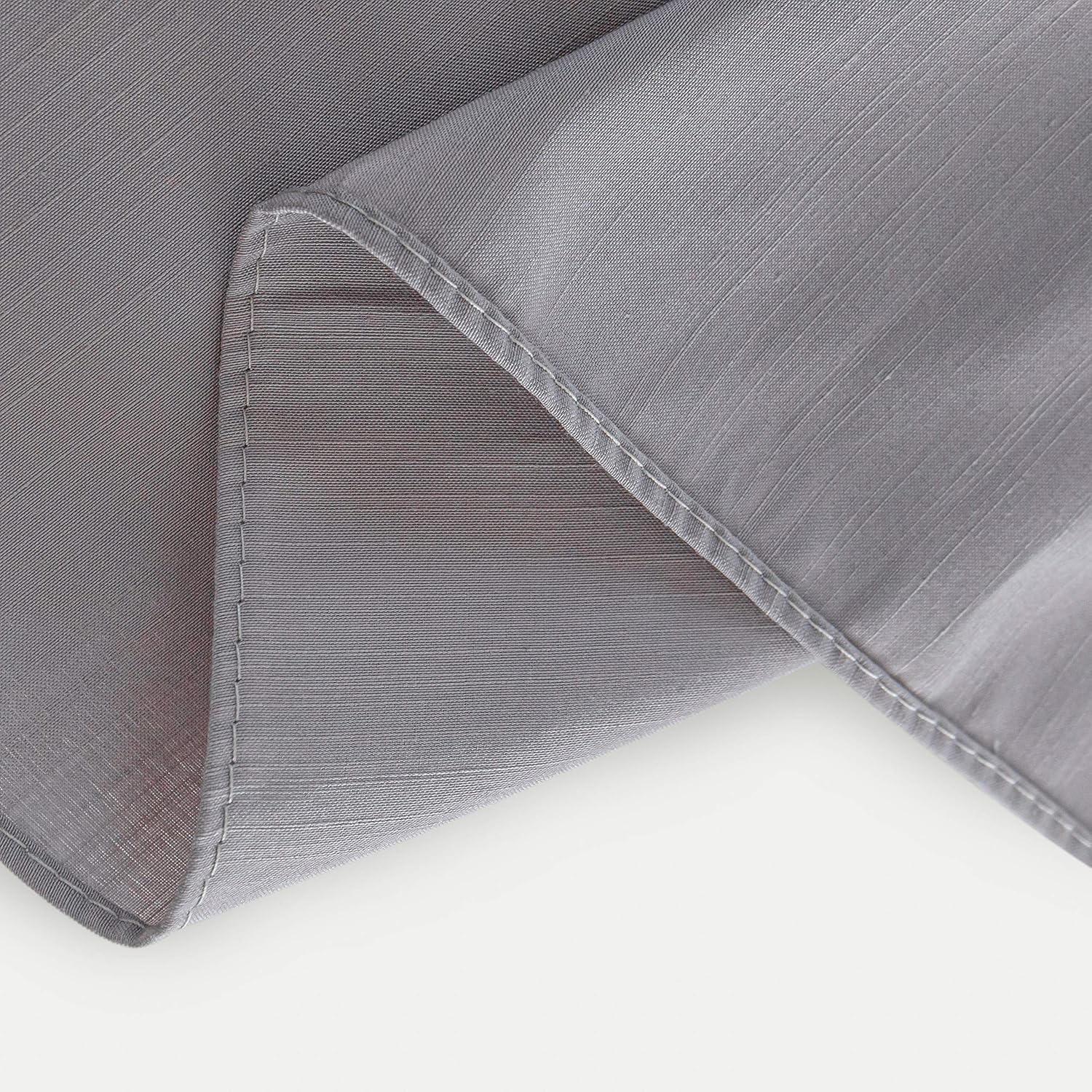 Biscaynebay Wrap Around Bed Skirts with Adjustable Belts for King & Cal King Beds 15 Inch Drop, Silver Grey Elastic Dust Ruffles Easy Fit Silky Luxurious Fabric Solid Machine Washable: Kitchen & Dining