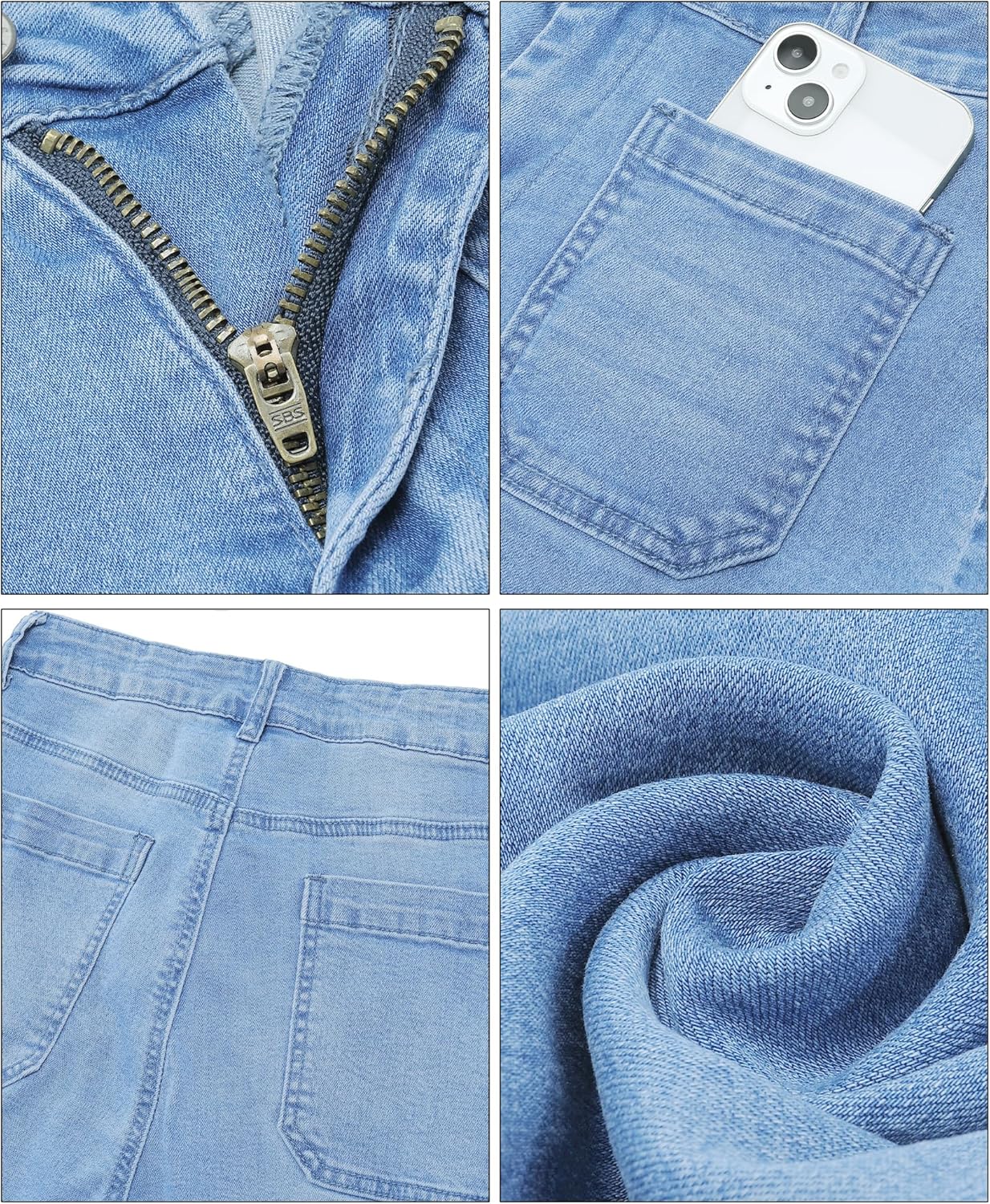 luvamia Wide Leg Jeans for Women Trendy High Waisted Flare Jeans Cropped Denim Pants Stretchy Baggy with Patch Pockets - Image 4