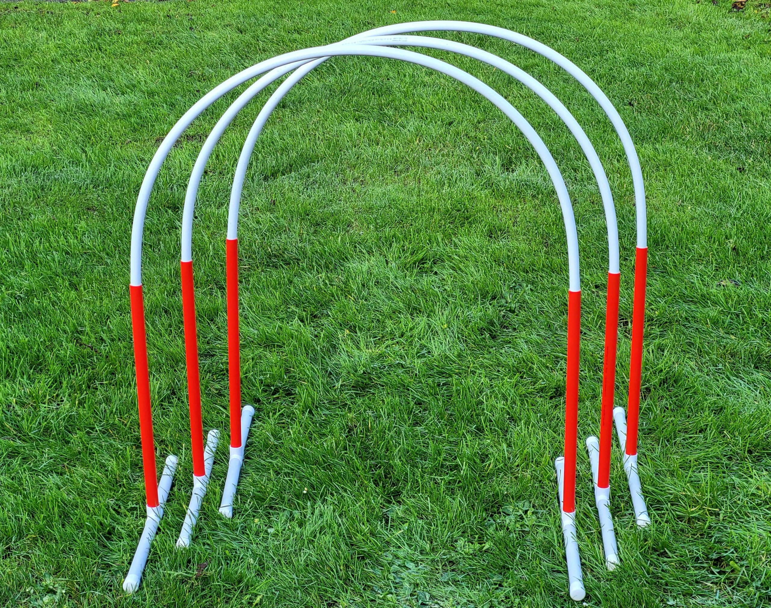 Generisch 3 NADAC Hoopers Bögen mit Ständer (rot), VDH Konform, Fun-Hoopers