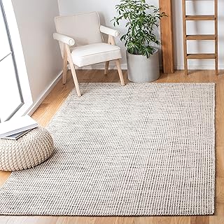 SAFAVIEH Vermont Collection Area Rug - 6' x 9', Brown & Ivory, Handmade ...