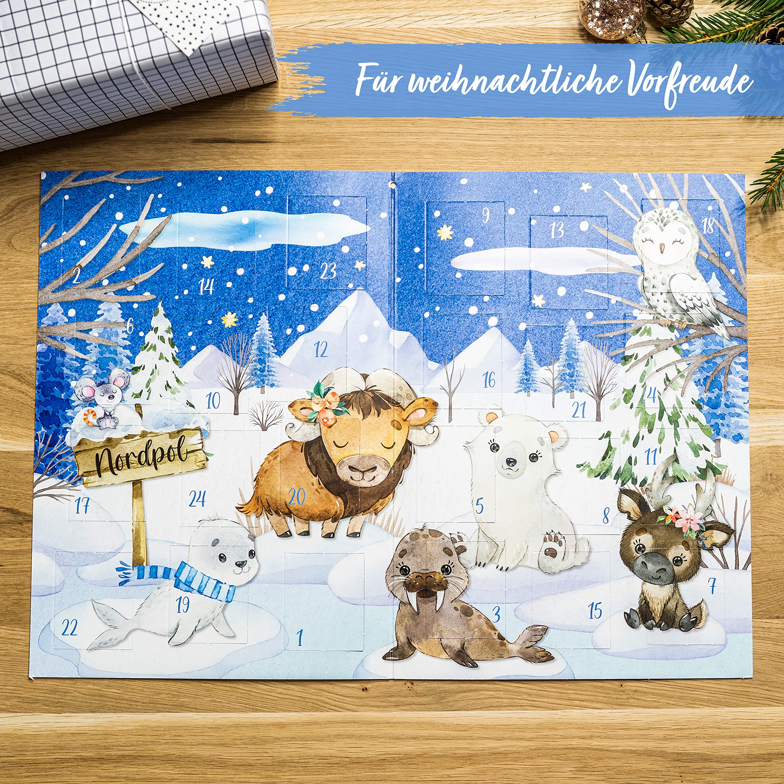 Papierdrachen Advent Calendar with Children's Tattoos for Sticking from Germany - Image 4
