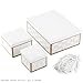 Hallmark Nested Gift Boxes with Lids and Fill (Set of 3, White and Gold, Assorted Sizes) for Valentine's Day, Weddings, Bridal Showers, Bridesmaids, Birthdays