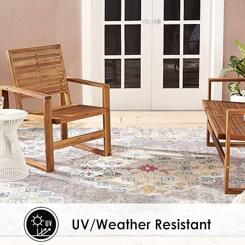 Vista 3 de Home Dynamix Nicole Miller Patio Starlight Cedar para interiores y exteriores, gris, 7 pies 9 pulgadas x 10 pies 2 pulgadas, gris