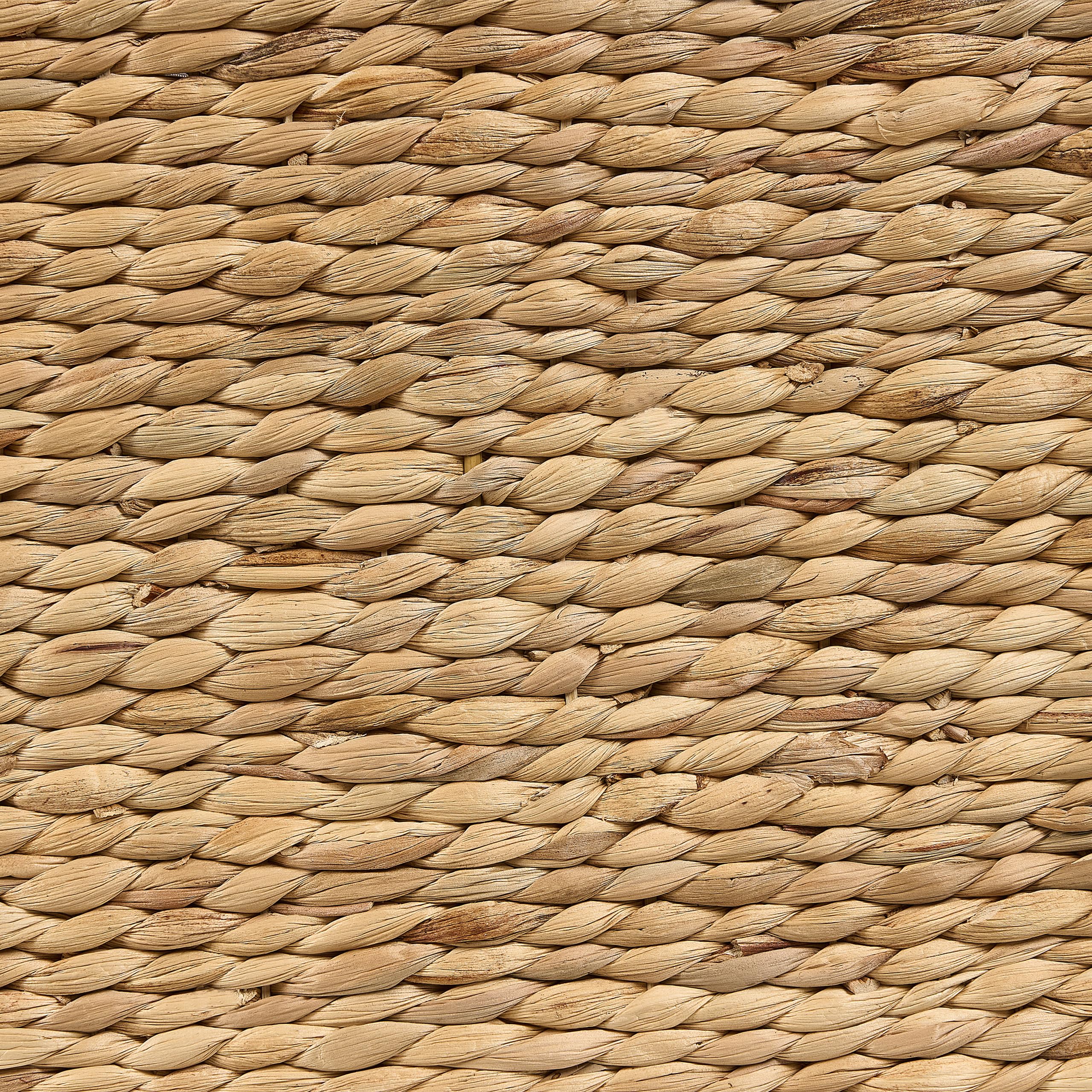 Korb aus Wasserhyazinthe natürlich/beige rechteckig 50x30 cm Wäschekorb Langson
