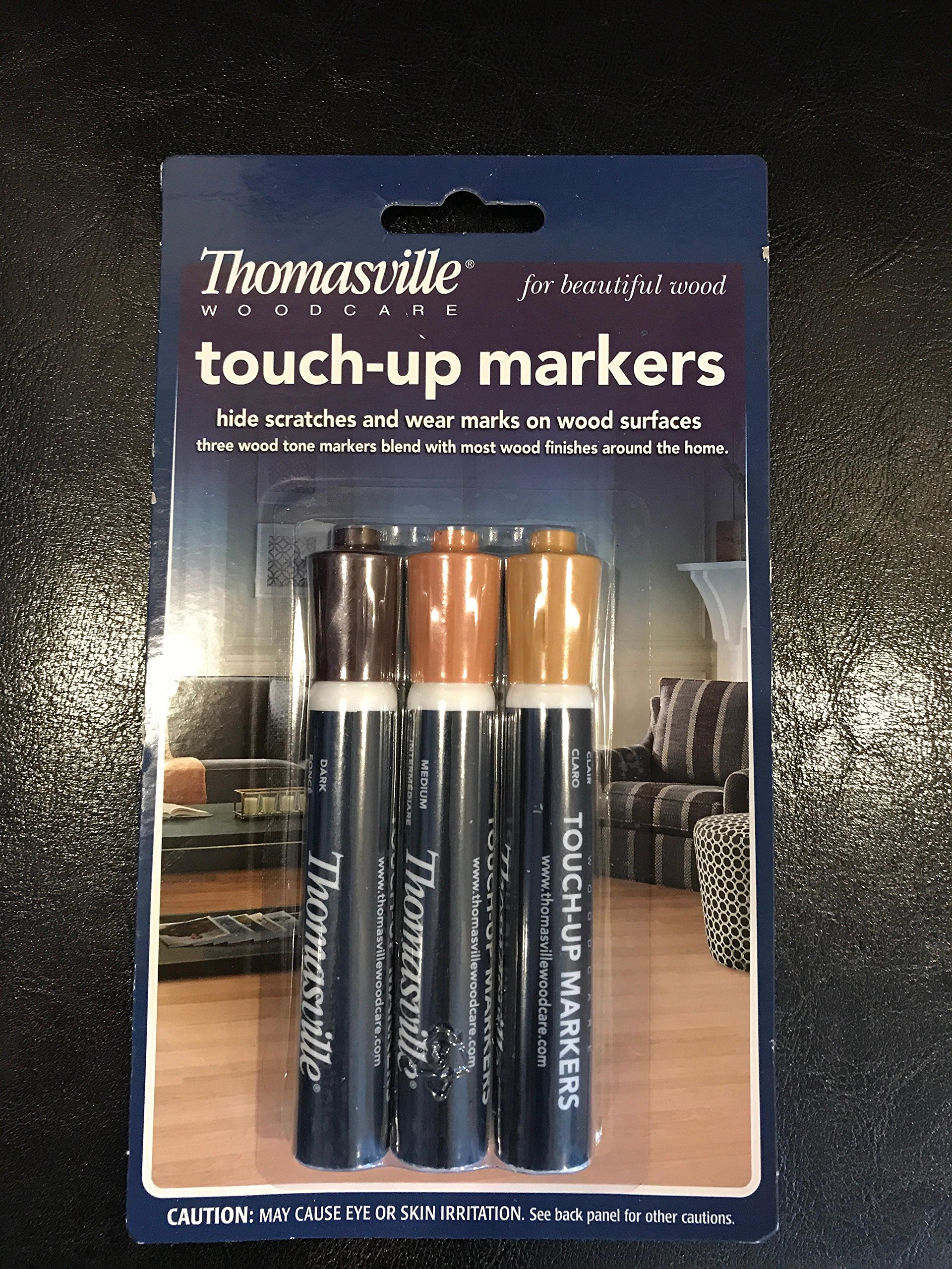 Thomasville Touch-Up Markers - Furniture Scratch Repair Pens, Brown, 3 Pack