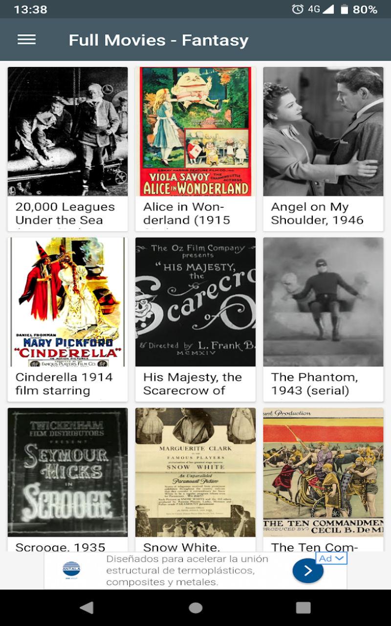 Public Domain Movies Free App on Amazon Appstore