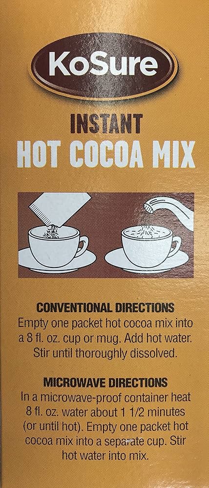 Amazon.com : KoSure Dairy Instant Hot Cocoa Mix 10 Packets
