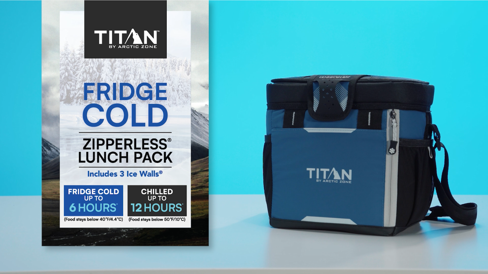 Amazon.com: Titan Fridge Cold Zipperless Insulated Lunch Box