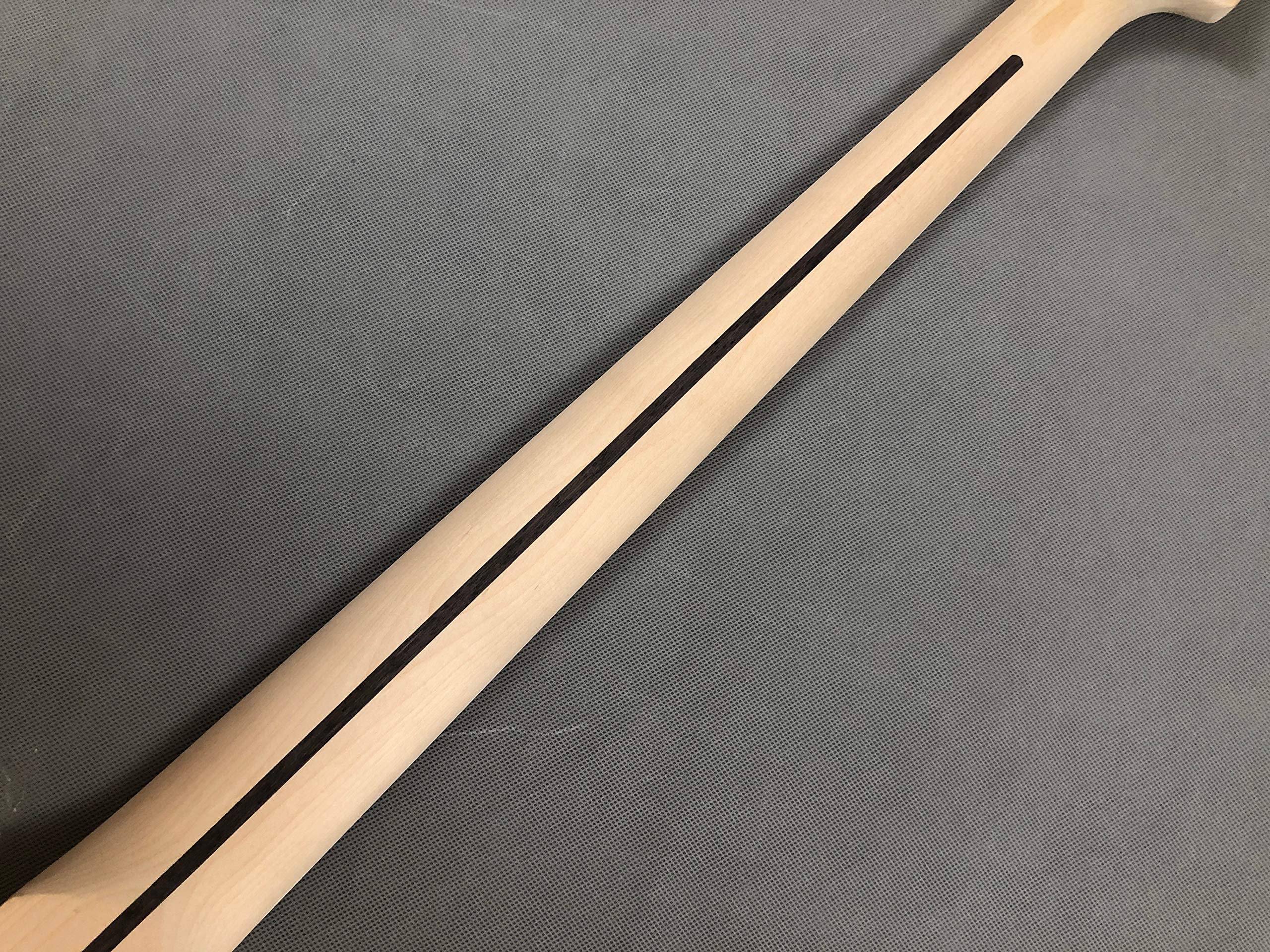 WUQIMUSC Manche De Guitare électrique De Rechange Pour Guitare électrique Jackson De 64,8 Cm En érable Avec Touche En Palissandre, écrou De Verrouillage Sur Le Talon (24 Frettes – Fixation