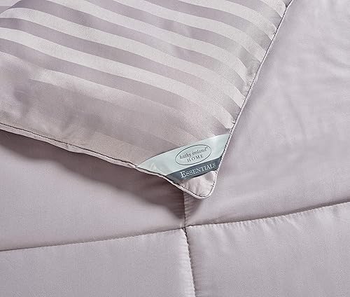 Miniatura 6 de Blue Ridge Home Fashions DA-C3-KI - Juego de edredón de microfibra de damasco, 3 piezas, reversible, para todo el año, cálido, doble, gris topo