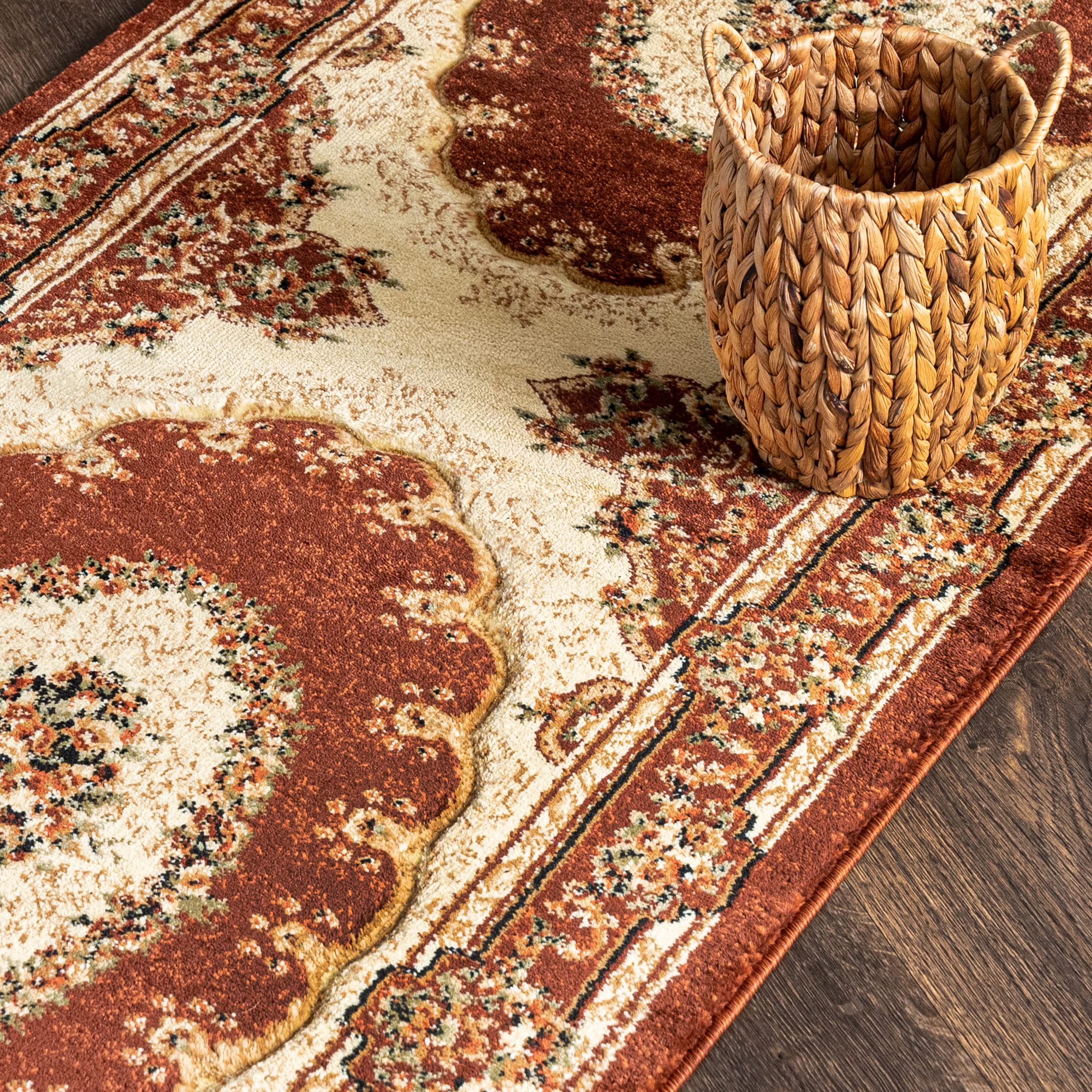 Mazovia Läufer Flur 70x175cm Braun Klassisch Traditionell Weich Mittelflor