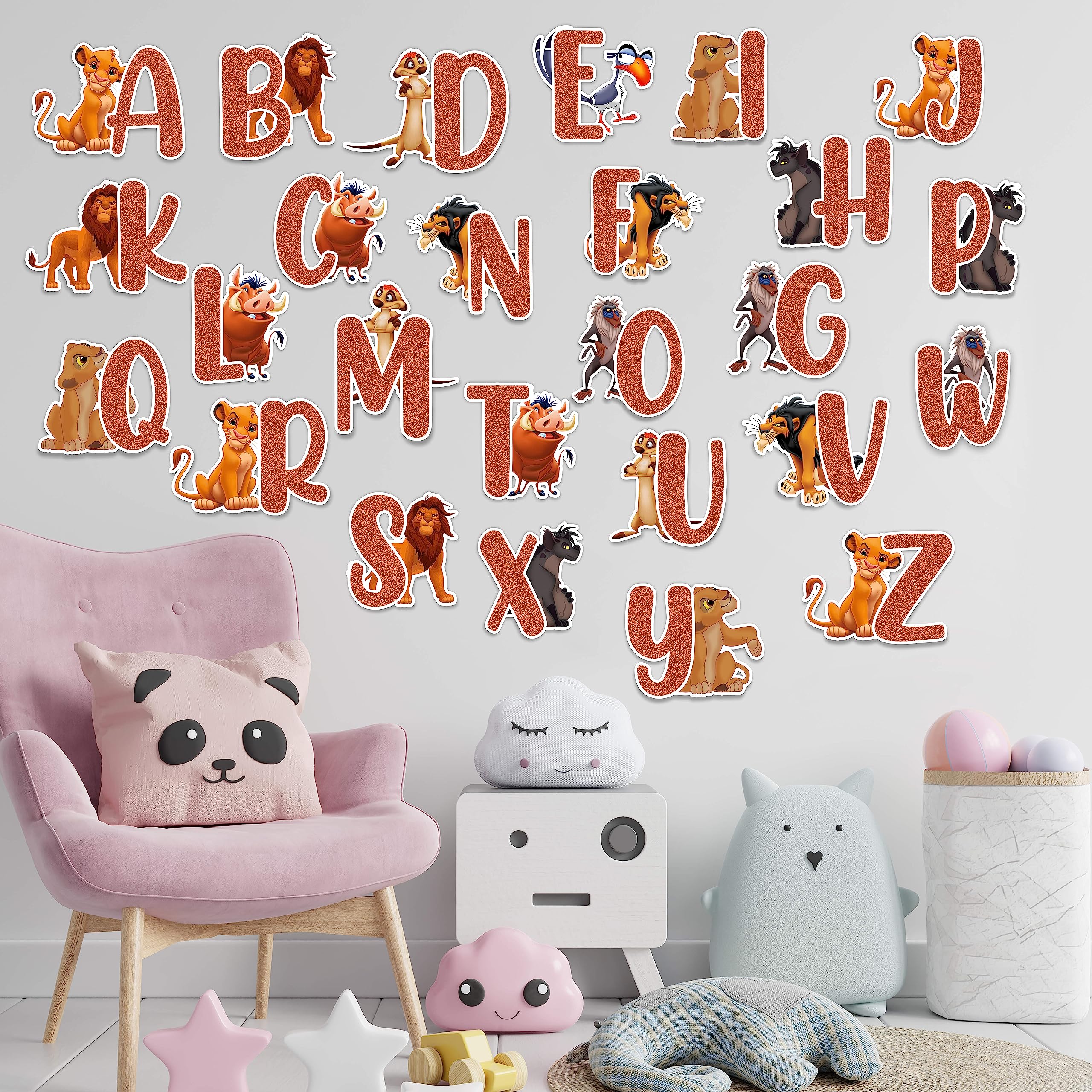 Seyal® The Lion Kng A-Z Alphabet Wall Sticker
