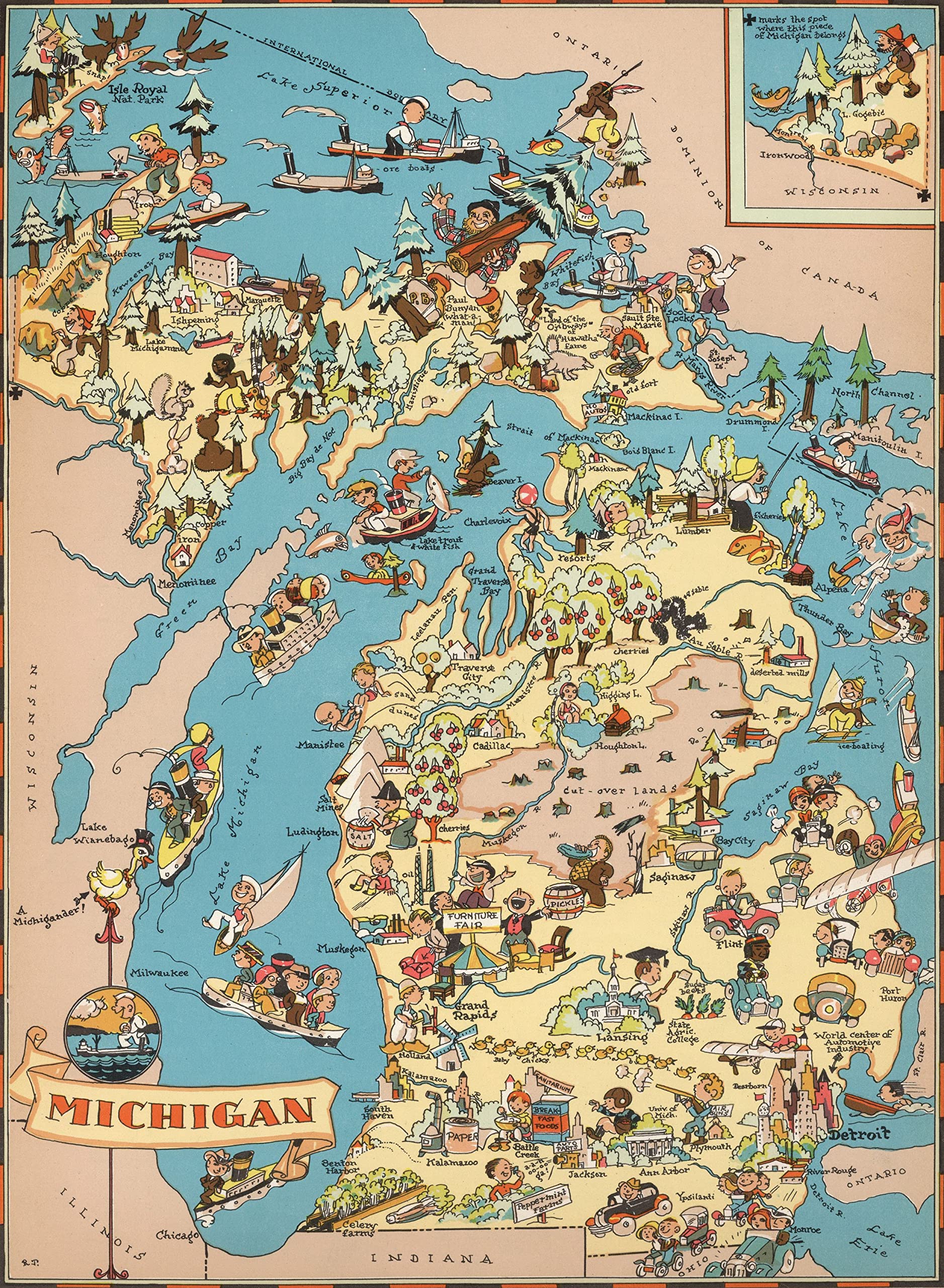 Puzzles for Adults 1000 Pieces MICHIGAN Wooden Map Jigsaw Puzzle Games USA of State Puzzle Map Decorate