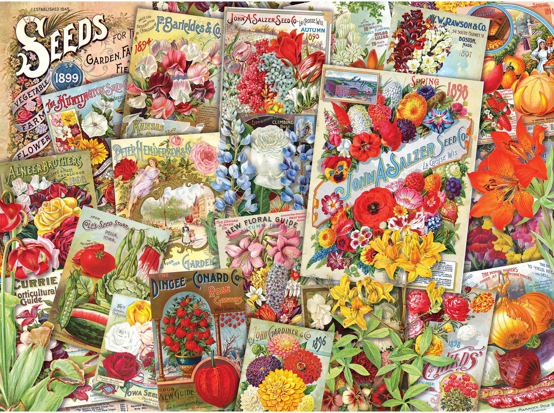 Vintage Seed Packets, Smithsonian Archives Collection 1000 Piece Jigsaw Puzzle
