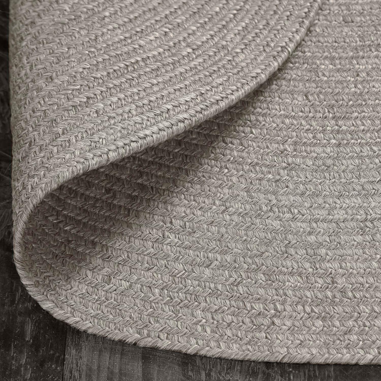 Superior Indoor/ Outdoor Large Area Rug, Reversible Braided Home Floor Decor for Living Room, Kitchen, Entryway, Patio, Front Porch, Deck, Modern, Boho, Farmhouse Style, 6' x 9', Canvas