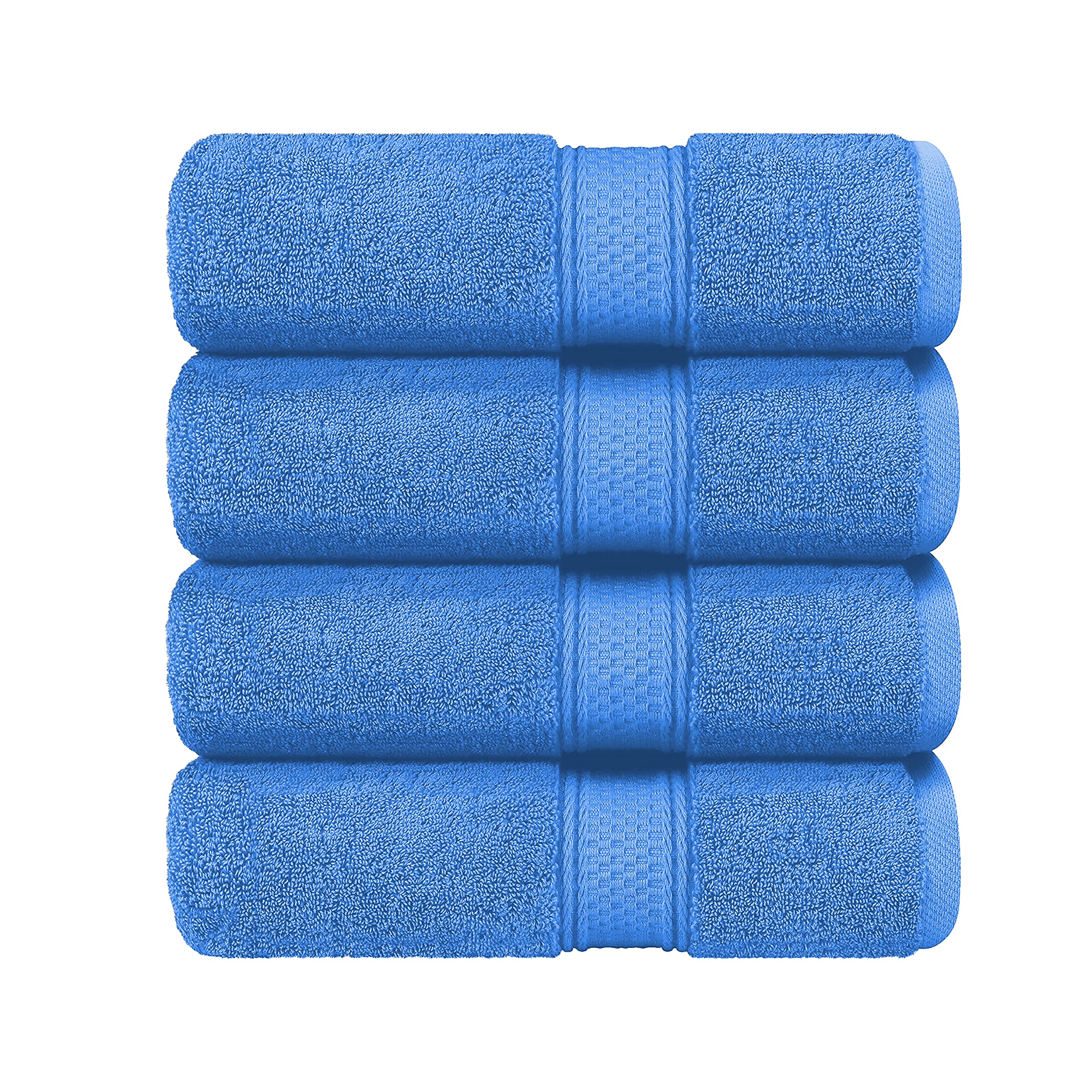 Milosc Pack of 4 Hand Towels Set Super Absorbent 550GSM 100% Egyptian Cotton Hotel Quality Quest Towels Set Small Hand Towel For Bathroom Size 50x80 (Cobalt)