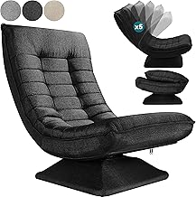 Casaria® Relax Reading Chair with 360° Adjustable Backrest, Folding Capacity 150 kg, 60 x 105 x 87 cm, Padded Floor Chair, Living Room Gaming
