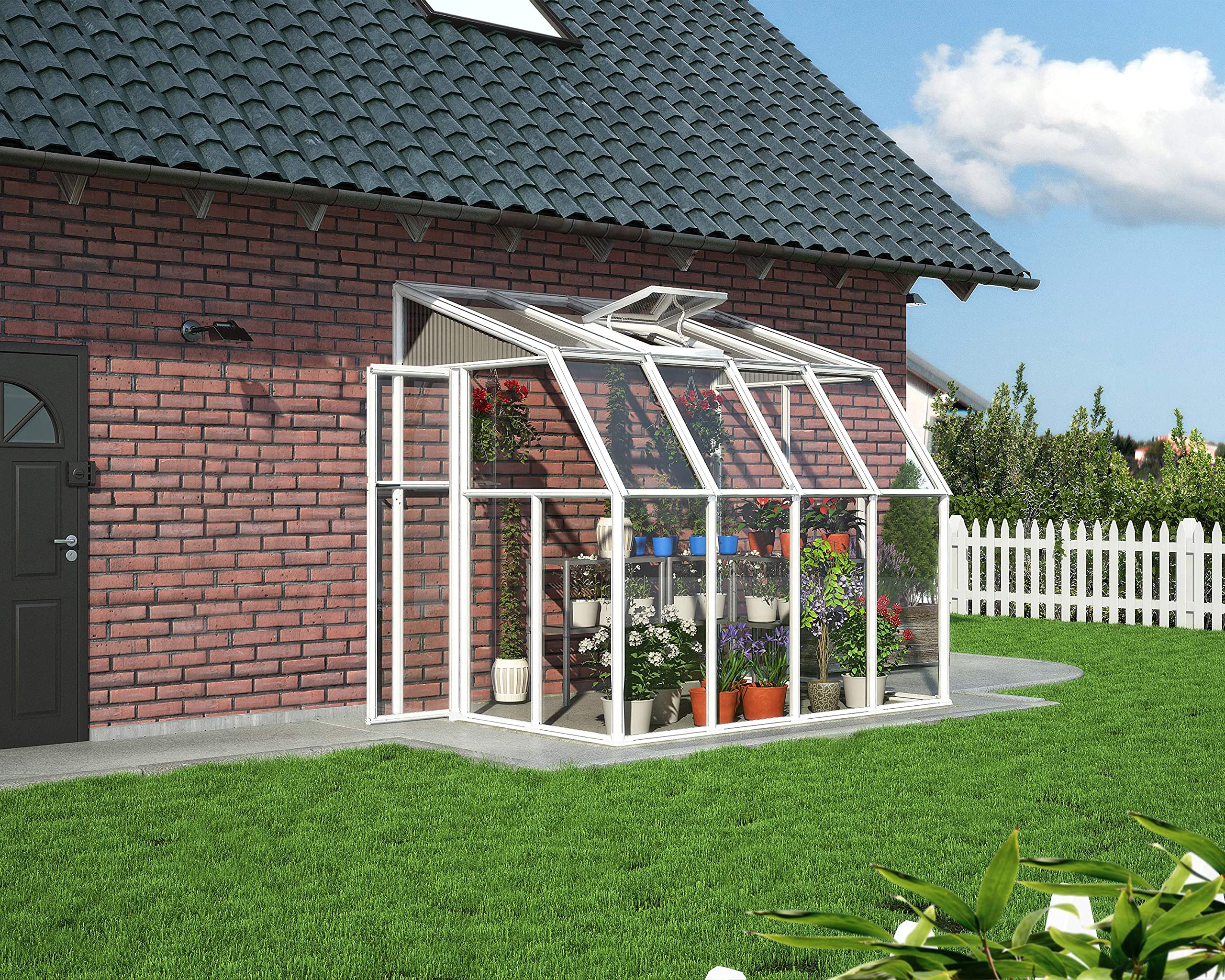 Canopia by Palram véranda Tonnelle de Jardin fermée en kit Sunroom 5.3m² . Structure en Aluminium Panneaux Polycarbonate, résistant aux intempéries