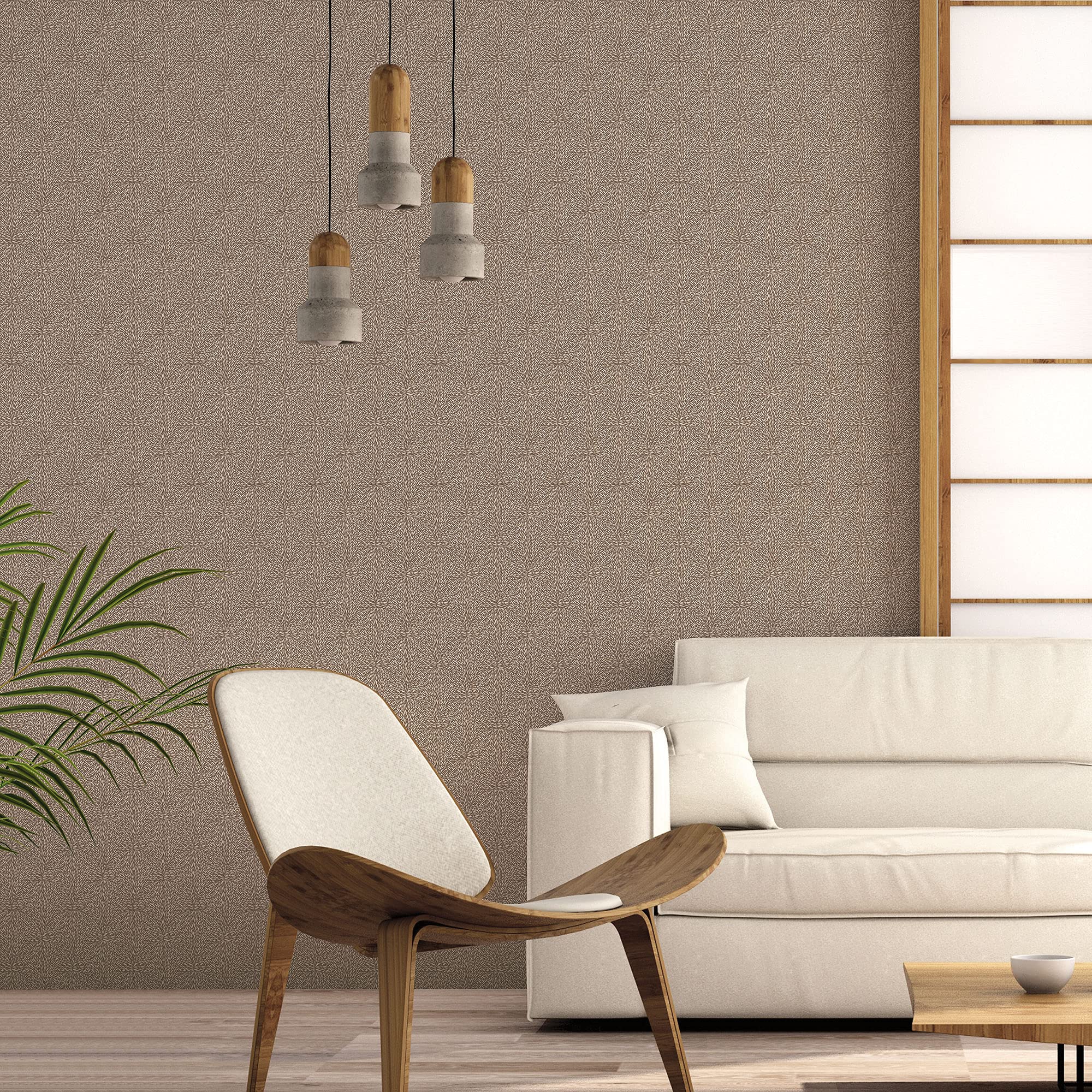 Galerie G56605 TexStyle Collection, Hedgehog Design Wallpaper, Brown, 10m x 53cm, Brown, Metallic Gold - Image 2
