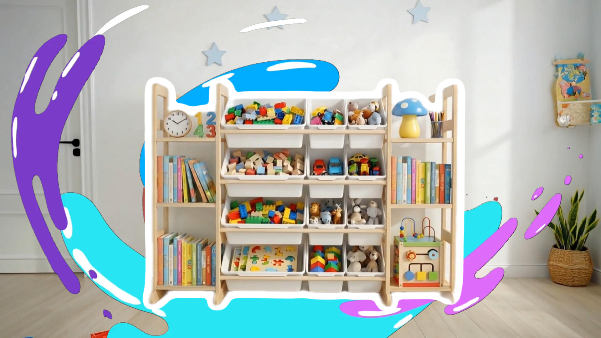Amazon.com: Kiddocood Kids Toy Storage Organizer with 12 Bins, 100