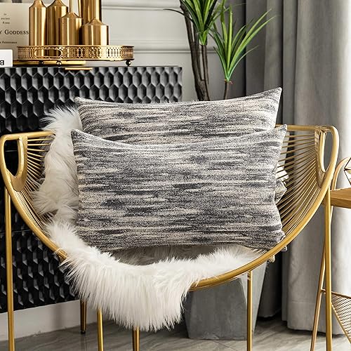 Miniatura 8 de Home Brilliant - Fundas de almohada abstractas con textura