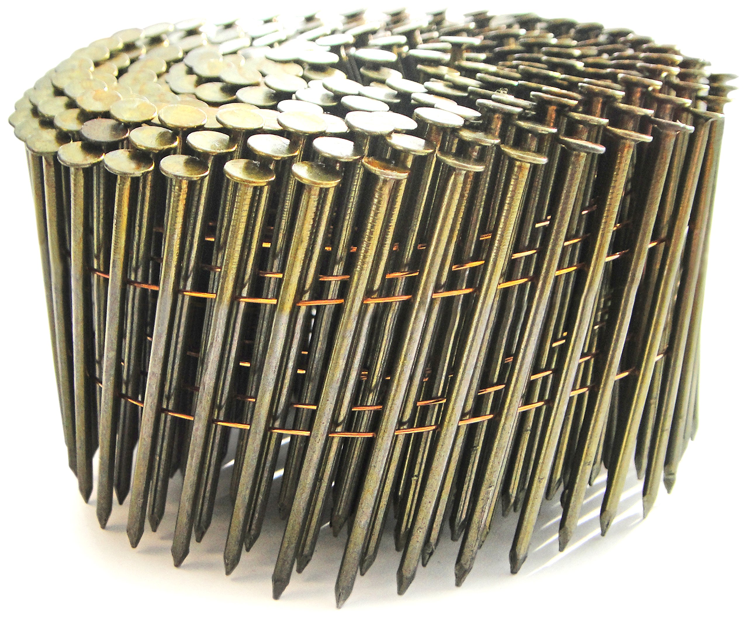Tacwise 1074 Clous en Rouleau à Tête Plate Type 2,5 / 64 mmLot de 9000 | Pointe en Diamant, Tige Lisse, Acier Sans Protection, Inclinés à 16°, Reliés en Fil,